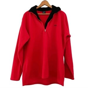 Patagonia Capilene 1/2 zip fleece red mens large